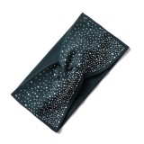 Hot Diamond Band Cross Wide Edge Elastic Rhinestone Hair Band Fashion Shining Diamond