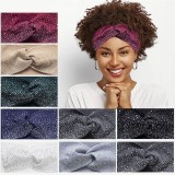 Hot Diamond Band Cross Wide Edge Elastic Rhinestone Hair Band Fashion Shining Diamond