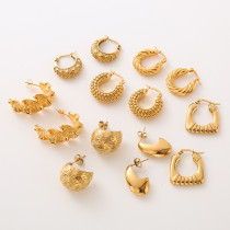 Stainless steel rhinestone  earrings