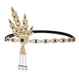 Christmas Makeup Ball Hair with Notes and Diamond Chain Party elasticity Headwear