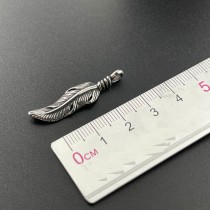 Stainless steel feather pendant