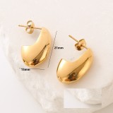 Stainless steel rhinestone  earrings