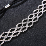 Christmas Makeup Ball Hair with Notes and Diamond Chain Party elasticity Headwear