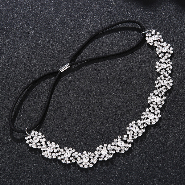 Christmas Makeup Ball Hair with Notes and Diamond Chain Party elasticity Headwear