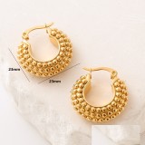 Stainless steel rhinestone  earrings