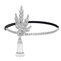 Christmas Makeup Ball Hair with Notes and Diamond Chain Party elasticity Headwear