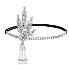 Christmas Makeup Ball Hair with Notes and Diamond Chain Party elasticity Headwear