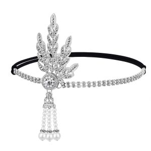 Christmas Makeup Ball Hair with Notes and Diamond Chain Party elasticity Headwear