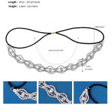 Christmas Makeup Ball Hair with Notes and Diamond Chain Party elasticity Headwear