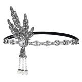 Christmas Makeup Ball Hair with Notes and Diamond Chain Party elasticity Headwear