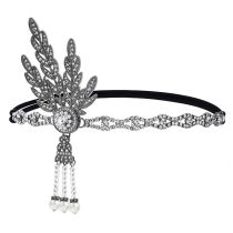 Christmas Makeup Ball Hair with Notes and Diamond Chain Party elasticity Headwear