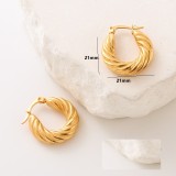 Stainless steel rhinestone  earrings