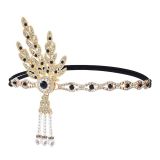 Christmas Makeup Ball Hair with Notes and Diamond Chain Party elasticity Headwear