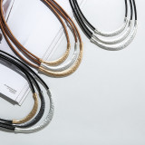 Simple multi-layer alloy exquisite clavicle chain