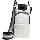 Portable down bottle cover, fashionable insulation cup cover, multifunctional water bottle protection bag, outdoor waterproof crossbody bag