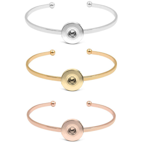 Lucky Opening Alloy Bracelet fit 20MM  Snaps button jewelry wholesale