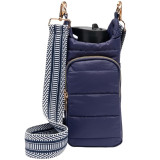 Portable down bottle cover, fashionable insulation cup cover, multifunctional water bottle protection bag, outdoor waterproof crossbody bag