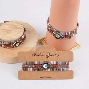 Bohemian retro hand woven bracelet Devil's Eye bracelet