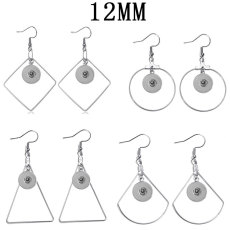 Stainless steel Earrings fit 12MM Snaps button jewelry wholesale