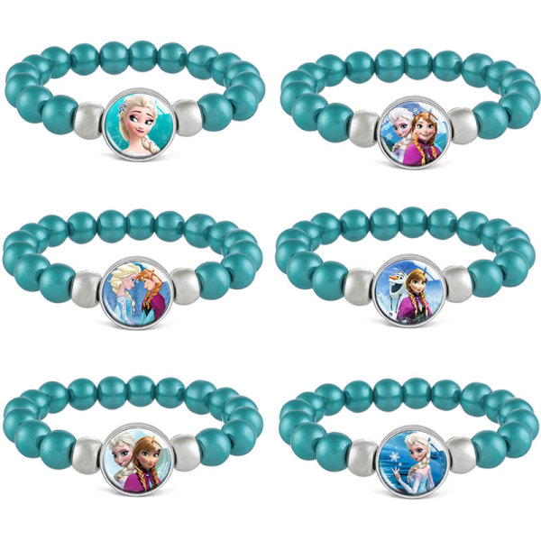 1 buttons With Frozen fairy tale princess glass buckle  beads Elasticity  bracelet fit18&20MM  snaps jewelry