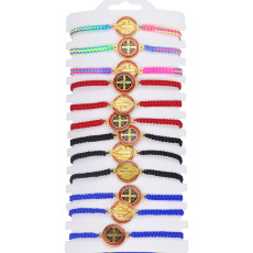 Virgin Mary, Saint Benedict, Saint Jude Woven Handrope
