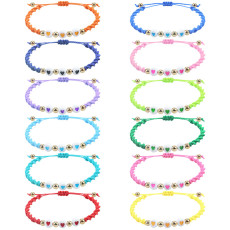 Valentine's Day Acrylic Love Bracelet Bohemian Style Wax Thread Woven Handrope
