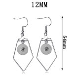 Stainless steel Earrings fit 12MM Snaps button jewelry wholesale