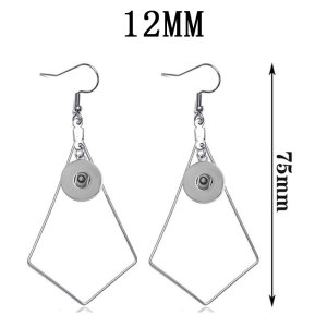 Stainless steel Earrings fit 12MM Snaps button jewelry wholesale