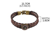 Handwoven multi-layer diamond bracelet leather bracelet