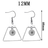 Stainless steel Earrings fit 12MM Snaps button jewelry wholesale