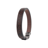 Minimalist patterned leather bracelet