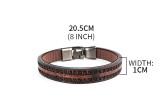 Minimalist patterned leather bracelet