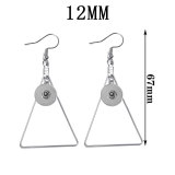Stainless steel Earrings fit 12MM Snaps button jewelry wholesale