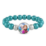 1 buttons With Frozen fairy tale princess glass buckle  beads Elasticity  bracelet fit18&20MM  snaps jewelry