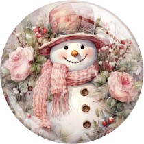 20MM Christmas  Snowman  Santa Claus  Horse  Print glass snap button charms