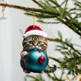 Christmas acrylic creative kitten car pendant backpack pendant Christmas home decoration gift