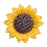 30MM Sunflower resin  snap button charms