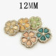 12MM Flower with diamond Metal  snap button charms