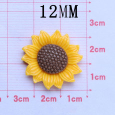 12MM Sunflower resin  snap button charms
