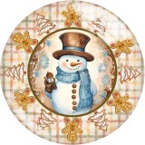 20MM Christmas  Snowman  Santa Claus  Horse  Print glass snap button charms