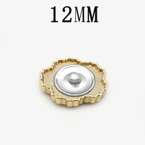 12MM Flower with diamond Metal  snap button charms