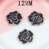 12MM Rose Emblem resin snap button charms