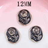 12MM Rose Emblem resin snap button charms