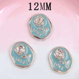 12MM Rose Emblem resin snap button charms