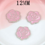 12MM Rose Emblem resin snap button charms