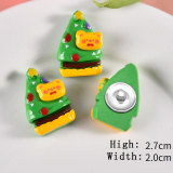 20MM Cute cartoon Christmas Resin snap button charms