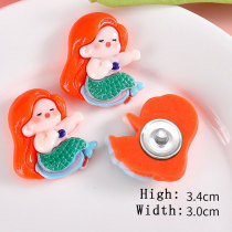 20MM Andersen's Fairy Tales Princess Prince Resin snap button charms