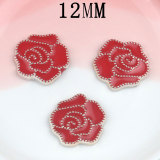 12MM Rose Emblem resin snap button charms