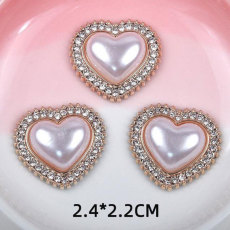 20MM Pearl Love Resin snap button charms
