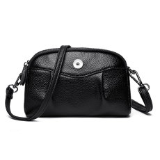 Genuine leather women's bag with fashionable design and a top layer cowhide single shoulder crossbody bag fit 20MM Snaps button jewelry wholesale